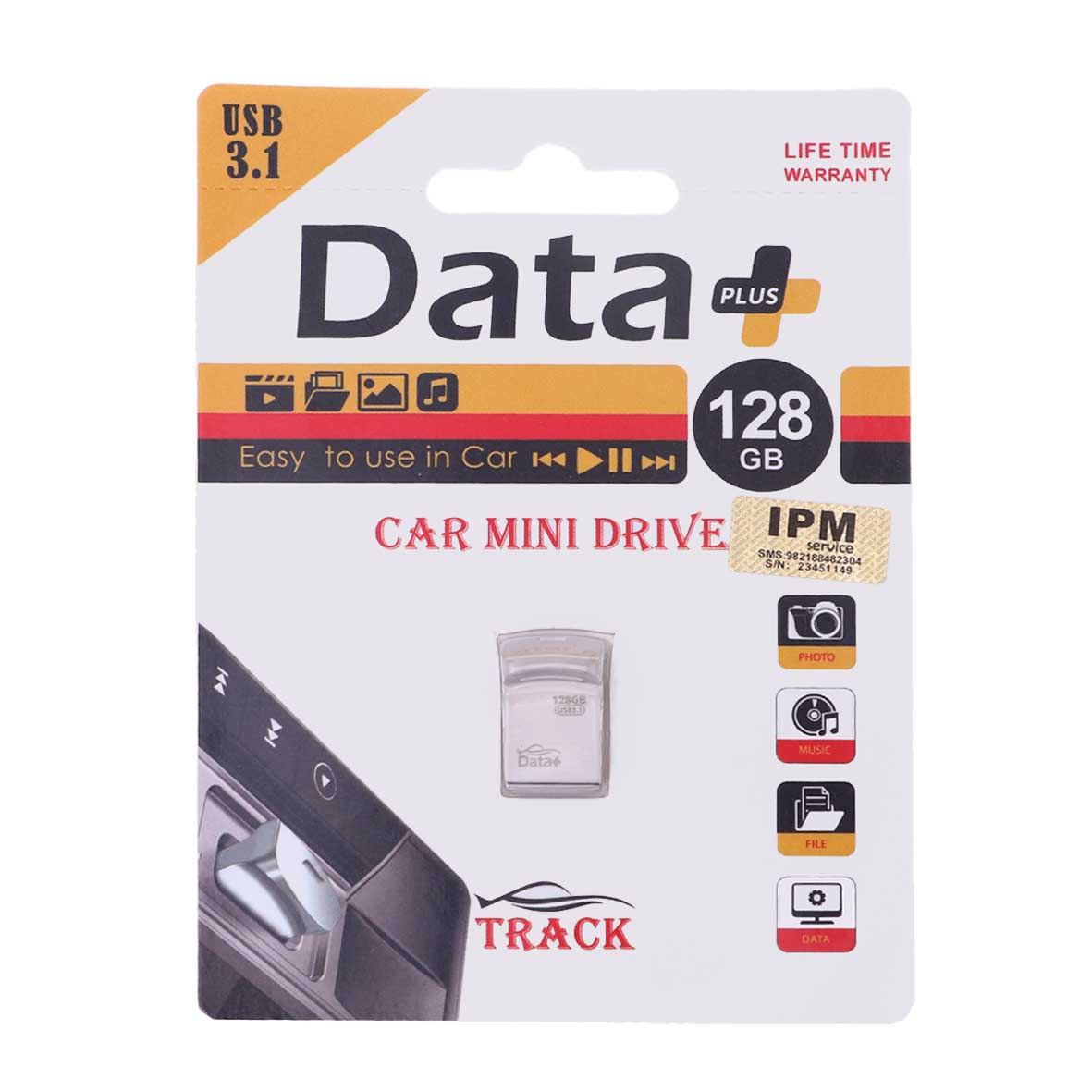 Data Plus Track USB3.1 Flash Memory-128GB (گارانتی مادام العمر IPM)